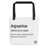 Aquarius Definition - Tote bag