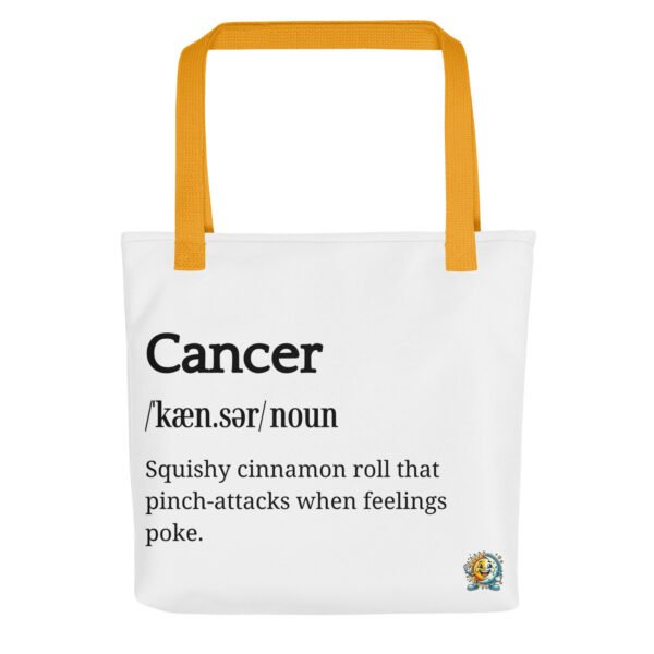 all-over-print-tote-bag-yellow-15x15-mockup-68b1fc644de94 Cancer Definition - Tote bag