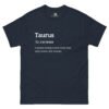 unisex-classic-tee-navy-front-68b1caef4ae0b.jpg Taurus Definition tee