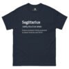 unisex-classic-tee-navy-front-68b1d13400054.jpg Sagittarius Definition tee
