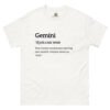 unisex-classic-tee-white-front-68af9d36e9fda.jpg Gemini Definition tee