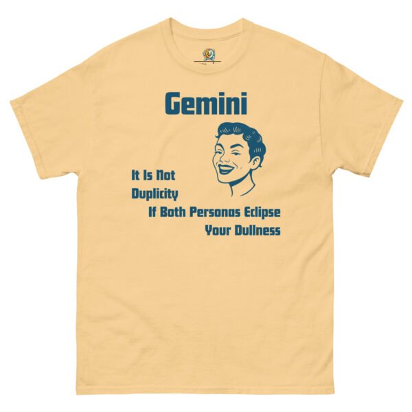 unisex-classic-tee-yellow-haze-front-68a250b8ea666.jpg Don’t Get Me Wrong Tee – Gemini Edition