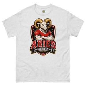 unisex-classic-tee-ash-front-6a54152b27619.jpg Aries Athletic Club Tee