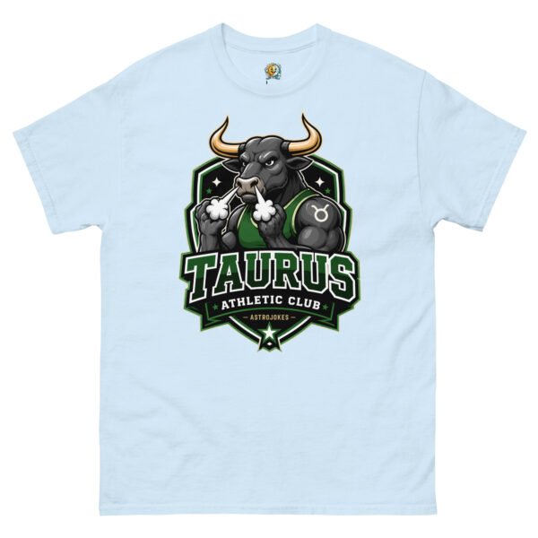 unisex-classic-tee-light-blue-front-6a5415ce77620.jpg Taurus Athletic Club Tee