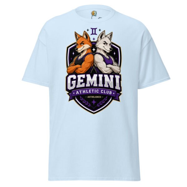 unisex-classic-tee-light-blue-front-6a5416341976b.jpg Gemini Athletic Club Tee