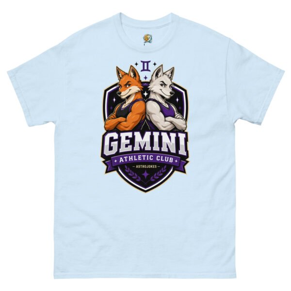 unisex-classic-tee-light-blue-front-6a5416341fb28.jpg Gemini Athletic Club Tee