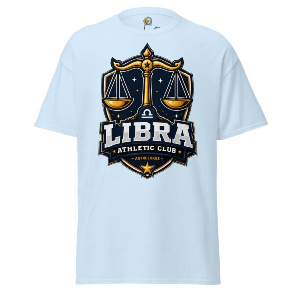 unisex-classic-tee-light-blue-front-6a5417d83e77e.jpg Libra Athletic Club Tee