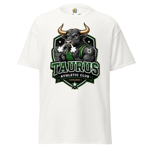 unisex-classic-tee-white-front-6a5415ce74b40.jpg Taurus Athletic Club Tee