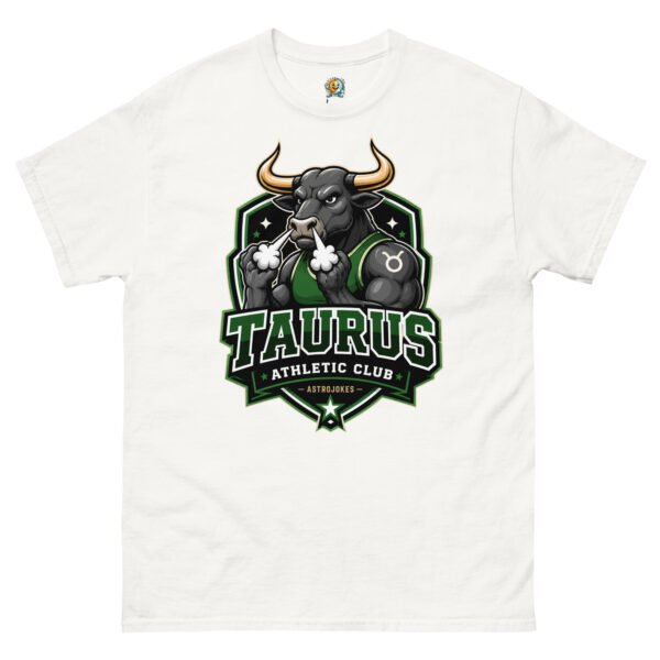 unisex-classic-tee-white-front-6a5415ce78b2a.jpg Taurus Athletic Club Tee